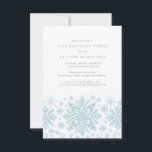 21:a födelsedagen Party Blue White Snowflake Winte Inbjudningar<br><div class="desc">Mycket elegant blått snöflingor skapar en söt gräns längs grund i vuxens födelsedag. Modern och minimalistisk design har en öppen och hårig känsla. Contemporaryns estetik kommer att tilltala människor i alla åldrar.</div>