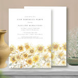 21:a födelsedagen Party Boho Sommarsolros Garden Inbjudningar<br><div class="desc">Moderna solblommor med mjuk gult är inkapslade i ängsblommor. En estetisk contemporary på den traditionella rustiska solrossen.</div>