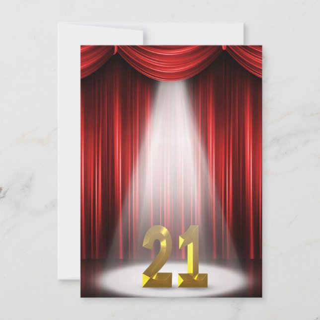 21:a födelsedagen Party Inbjudningar (Framsida)