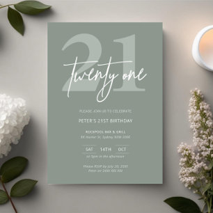 21:a födelsedagen Party Inbjudningar