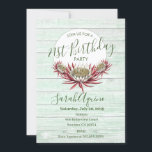 21:a födelsedagen Party Moonlight Cactus Aqua Wood Inbjudningar<br><div class="desc">En underbar Aqua-kallelse på 21:a födelsedag med underbara månljusaktus blommar och ett modernt trendig-typsnitt. Anpassa med din party-information. Låt oss fira på motsatt sida.</div>