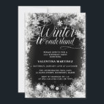 21:a födelsedagen Party Winter Wonderland Snowflak Inbjudningar<br><div class="desc">Elegantens vinterland 21:a födelsedag har en vacker kalligrafi omgiven av en lush snöflake och snö gräns. Snöflingor visas mot mörkens svarta bakgrund. Du kan faktiskt ändra bakgrunden färg till valfritt färg. Winter Wonderland kan inte ändras, men all återstående text kan redigeras. Denna punkt är en del av Winter Wonderland Snowflake-samlingen....</div>
