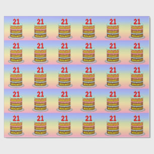 21:a födelsedagen: Roligt Cake and Candles + Custo Presentpapper