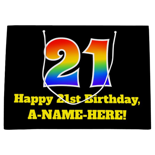 21:a födelsedagen ~ Roligt, färgstark, vibrant, re (Framsidan)