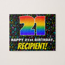 21:a födelsedagen - Roligt, färgstarka musiksymbol