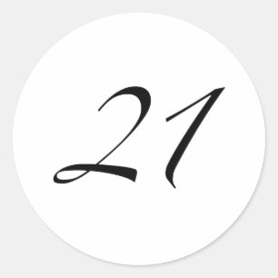 21:a födelsedagen runt klistermärke