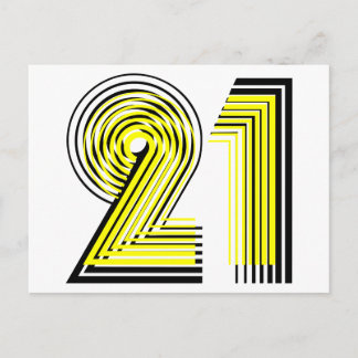 21:a födelsedagen vykort