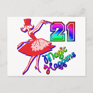 21:a födelsedagen vykort