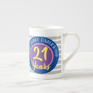 21:a födelsedagens minnesdag benporslin mugg