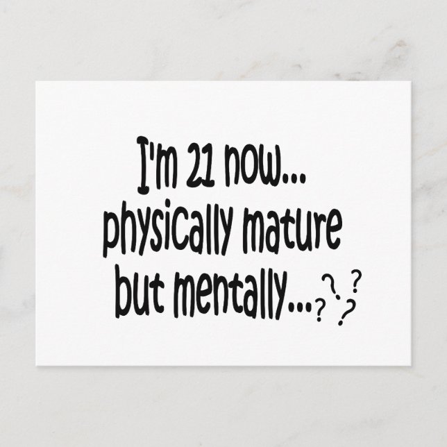 21:a födelsedagens TShirts Vykort (Framsida)