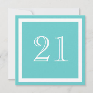 21:a födelsedagsbjudan - Aqua Inbjudningar