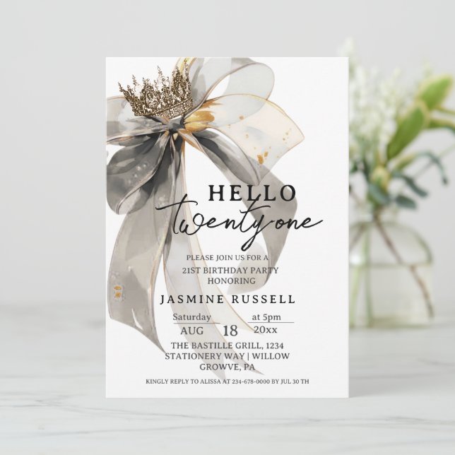 21:a Födelsedagsfesten Kvinnor Inbjudningar (Stående Fram)