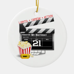 21:a födelsedagsfilmen Party Julgransprydnad Keramik