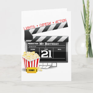 21:a födelsedagsfilmen Party Kort