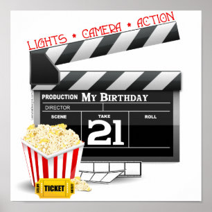 21:a födelsedagsfilmen Party Poster