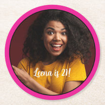 21:a födelsedagsfotot Underlägg Ram