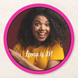 21:a födelsedagsfotot Underlägg Ram