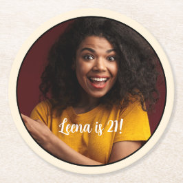 21:a födelsedagsfotot Underlägg Ram