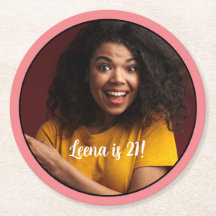 21:a födelsedagsfotot Underlägg Ram