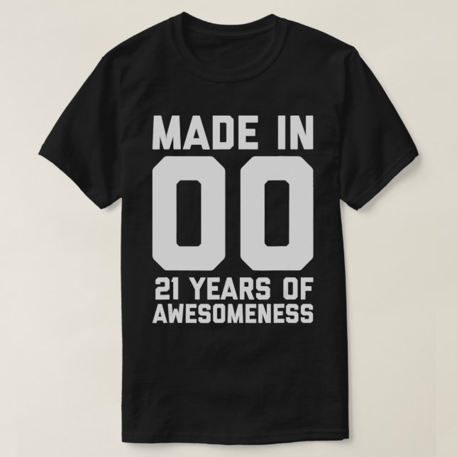 21:a födelsedagsgåvor till honom Manar 21 år gamma T Shirt (Design framsida)