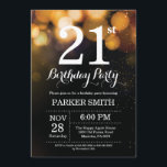 21:a födelsedagsinbjudan Guld Glitter Inbjudningar<br><div class="desc">21:a födelsedagsinbjudan till Guld String Ljus med Guld Glitter som bakgrund. Guld födelsedag. Vuxen Birthday. Manar eller Women Bday Inbjudan. 13:e 15:e 16:e 18:e 20:e 30:e 40:e 60:e 70:e 80:e 90:e 100:e, oavsett ålder. Om du vill göra ytterligare anpassningar klickar du på knappen "Anpassa" och användor verktyg som är utformat...</div>