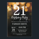 21:a födelsedagsinbjudan Guld Glitter Inbjudningar<br><div class="desc">21:a födelsedagsinbjudan till Guld String Ljus med Guld Glitter som bakgrund. Guld födelsedag. Vuxen Birthday. Manar eller Women Bday Inbjudan. 13:e 15:e 16:e 18:e 20:e 30:e 40:e 60:e 70:e 80:e 90:e 100:e, oavsett ålder. Om du vill göra ytterligare anpassningar klickar du på knappen "Anpassa" och användor verktyg som är utformat...</div>