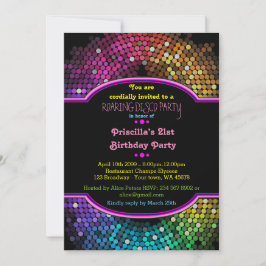 21:a födelsedagsinbjudan Party, Disco Party, Gatsb Inbjudningar