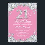 21:a födelsedagsinbjudan Rosa och Silver Diamond Inbjudningar<br><div class="desc">21:a födelsedagsinbjudan. Rosa och Silver Rhinestone Diamond. Elegant Birthday Bash inbjudan. Vuxen födelsedag. Kvinnor födelsedag. Manar födelsedagen.
Om du vill göra ytterligare anpassningar klickar du på knappen Anpassa och användor verktygen som är utformat för att ändra mallen.</div>