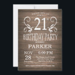 21:a födelsedagsinbjudan Rustic Wood-Blommigten Inbjudningar<br><div class="desc">21:a födelsedagsinbjudan Rustic Wood Blommigt Bakgrund. 13:e 15:e 16:e 18:e 20:e 30:e 40:e 60:e 70:e 80:e 90:e 100:e,  oavsett ålder. Vuxen födelsedag. Födelsedagsfest för kvinnor eller män. Om du vill göra ytterligare anpassningar klickar du på knappen Anpassa och användor verktygen som är utformat för att ändra mallen.</div>