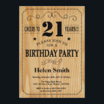 21:a födelsedagsinbjudan Rustic Wood Inbjudningar<br><div class="desc">21:a födelsedagsinbjudan. Typografi. Skål till 21 år. Rustic Wood Background. Vuxen Birthday. Male Manar eller Women Birthday. Kids Boy eller Girl Dam Tonåring Teenage Bday Inbjudan. 13:e 15:e 16:e 18:e 20:e 30:e 40:e 60:e 70:e 80:e 90:e 100:e. Vilken ålder som helst. Om du vill göra ytterligare anpassningar klickar du på...</div>