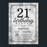 21:a födelsedagsinbjudan Silver Glitter Inbjudningar<br><div class="desc">21:a födelsedagsinbjudan till Silver String Ljus med Silver Glitter som bakgrund. Silver födelsedag. Vuxen Birthday. Manar eller Women Bday Inbjudan. 13:e 15:e 16:e 18:e 20:e 30:e 40:e 60:e 70:e 80:e 90:e 100:e, oavsett ålder. Om du vill göra ytterligare anpassningar klickar du på knappen "Anpassa" och användor verktyg som är utformat...</div>