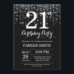 21:a födelsedagsinbjudan Silver Glitter Inbjudningar<br><div class="desc">21:a födelsedagsinbjudan till Silver String Ljus med Silver Glitter som bakgrund. Silver födelsedag. Vuxen Birthday. Manar eller Kvinnor Bday Inbjudan. 13:e 15:e 16:e 18:e 20:e 30:e 40:e 60:e 70:e 80:e 90:e 100:e, oavsett ålder. Om du vill göra ytterligare anpassningar klickar du på knappen "Anpassa" och användor verktyg som är utformat...</div>