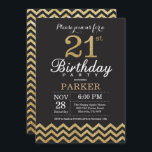 21:a födelsedagsinbjudan Svarta och Guld Glitter Inbjudningar<br><div class="desc">21:a födelsedagsinbjudan med Black and Guld Glitter Chevron. Chalkboard. Vuxen födelsedag. Man eller Women Bday Inbjudan.
Om du vill göra ytterligare anpassningar klickar du på knappen Anpassa och användor verktygen som är utformat för att ändra mallen.</div>