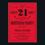 21:a födelsedagsinbjudan Svarta och röda Inbjudningar<br><div class="desc">21:a födelsedagsinbjudan Svarta och röda typografi. Svarta och röda bakgrunden. Vuxen födelsedag. Manliga Manar eller Kvinnor födelsedag. Barnpojke eller Dam Tonåring tonårsdagen Inbjudan. 13:e 15:e 16:e 18:e 20:e 30:e 40:e 60:e 70:e 80:e 90:e 100:e. Vilken ålder som helst. Om du vill göra ytterligare anpassningar klickar du på knappen Anpassa och...</div>