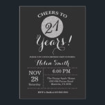 21:a födelsedagsinbjudan till Svart och Silver Gli Inbjudningar<br><div class="desc">21:a födelsedagsinbjudan till Black and Silver Glitter Card. Om du vill göra ytterligare anpassningar klickar du på knappen "Anpassa" och användor verktyg som är utformat för att ändra mallen.</div>