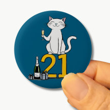 21:a födelsedagskatten firande 21 år tjugoförsta