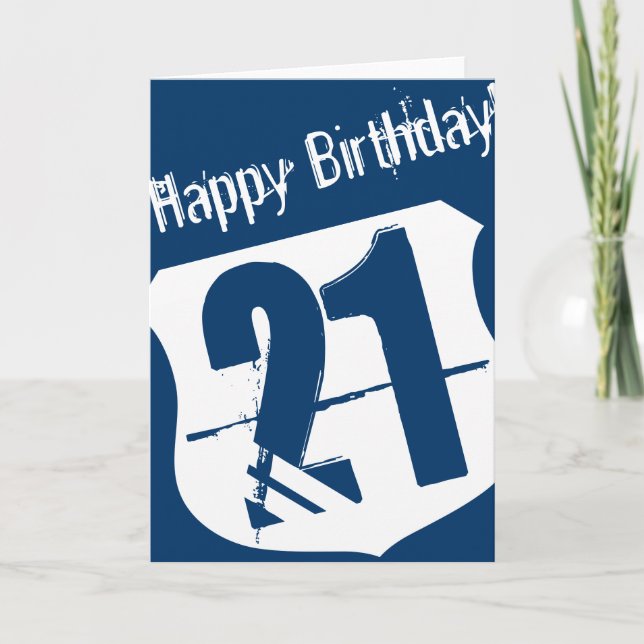 21:a födelsedagskortet kort (Framsida)