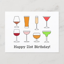 21:a födelsedagskortet vykort