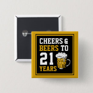 21:a födelsedagstjuren och Öl till 21 år Knapp
