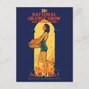 21:a nationalOrangen Vintage affisch 1931 Vykort