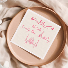 21:a Rosan, skriftlig ritad kummelns födelsedag Pappersservett