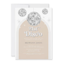21:a Silver Retro Disco Glitterbåge