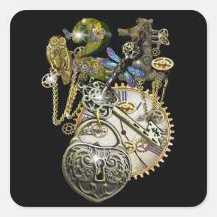 21:a Steampunk-födelsedagen Fyrkantigt Klistermärke