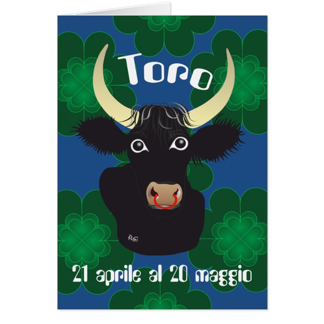21 aprile al 20 maggio Biglietti d'auguri Hälsningskort (Framsidan)