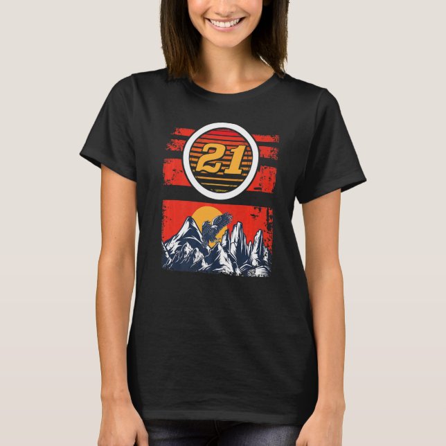 21 ÅR Ålder 21:a födelsedagen 6 T Shirt (Framsida)