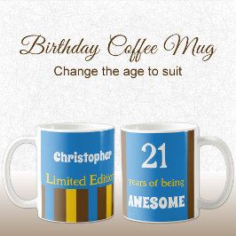 21 år av bruna fantastisk-namn kaffemugg