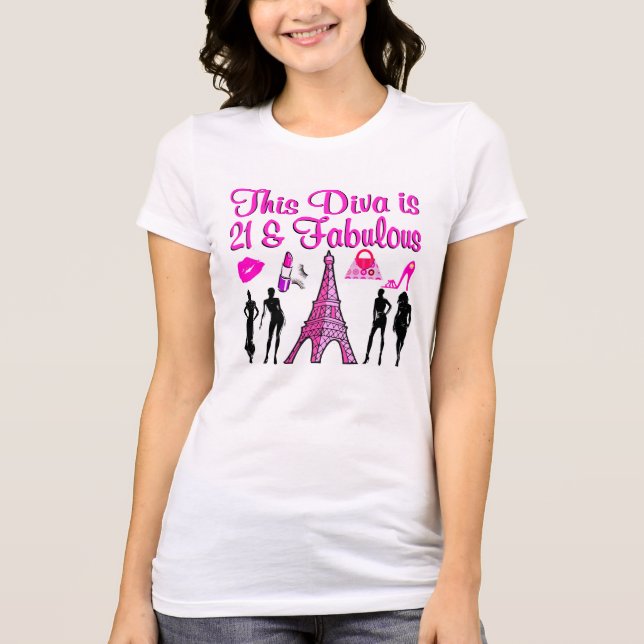 21 ÅR GAMLA PARIS ÄLSKARE T SHIRT (Framsida)