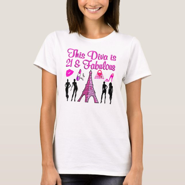 21 ÅR GAMLA PARIS ÄLSKARE T SHIRT (Framsida)