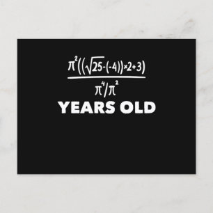 21 år gammal algebra ekvation rolig 21-årsdag vykort
