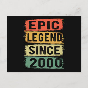 21 år gammal dag 2000 Epic Legend 21:a födelsedage Vykort
